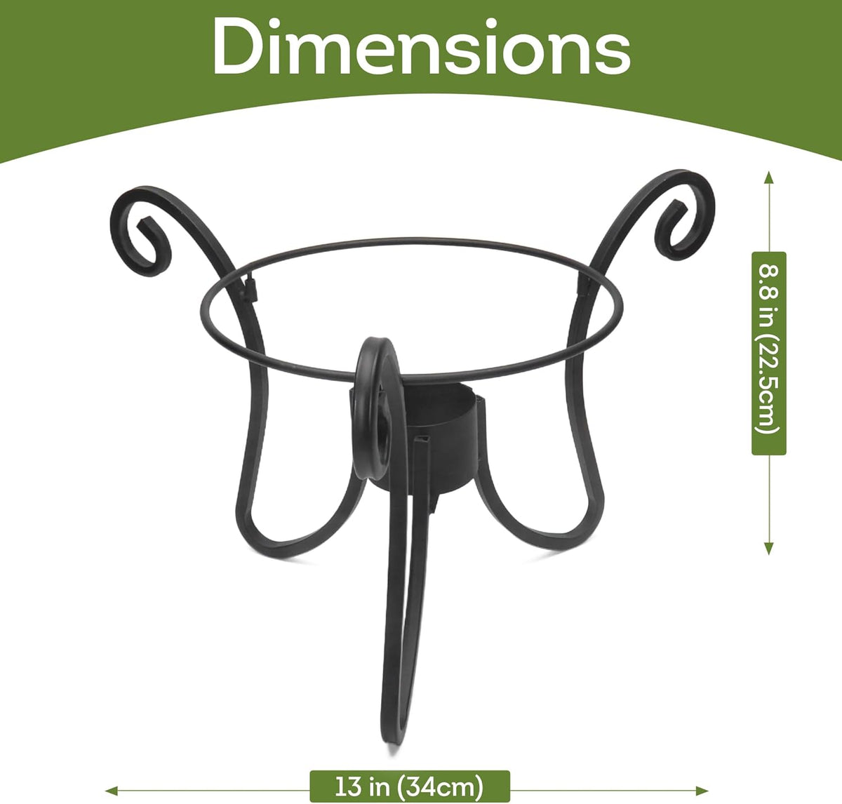 Lily's Home Foldable Metal Gazing Ball Stand - Durable Rust-Resistant Display Stand for 10 to 12
