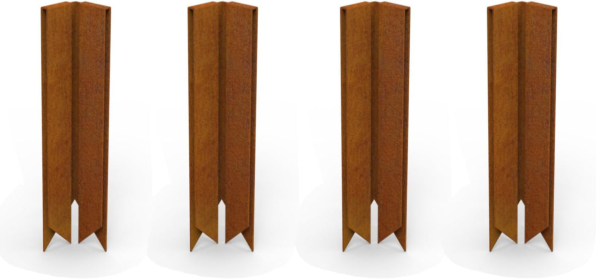Cor-Ten Steel Landscape Edging Connector Clip with Rust Patina Finish, Pre-Rusted Cor-Ten Connector