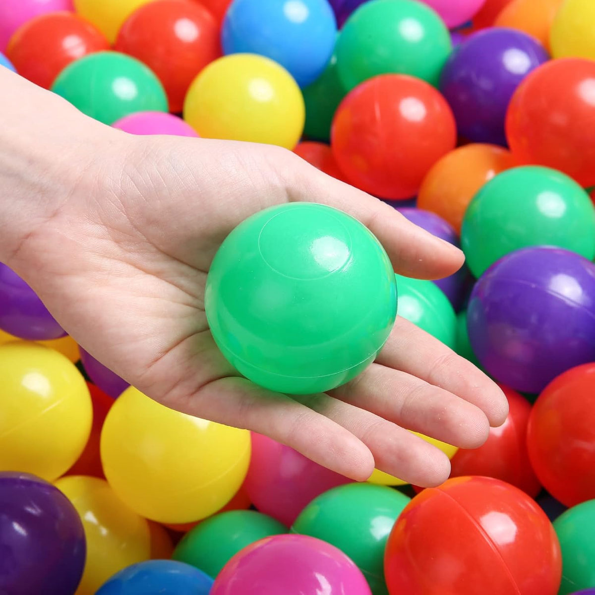 TRENDPLAY Plastic Balls for Ball Pits 2.2 Inch, Pack of 50 100 200 500 Hollow Balls, Perfect for
