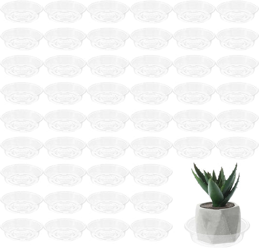 Plant Saucer 50 Pack Plant Trays for Pots 6 Inch Plastic Plant Saucers for Outdoors and Indoors