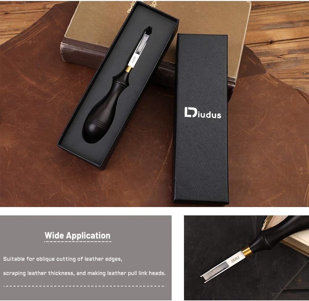 Leather Edge Beveler Tool, French Skiver, 6mm Wide Mouth Leather Edge Trimmer Skiving Crafting