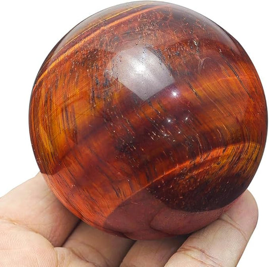6-7CM/2.36-2.76inch Natural Crystal Red Tiger Eye Ball Quartz Massage Polished Spheres Reiki