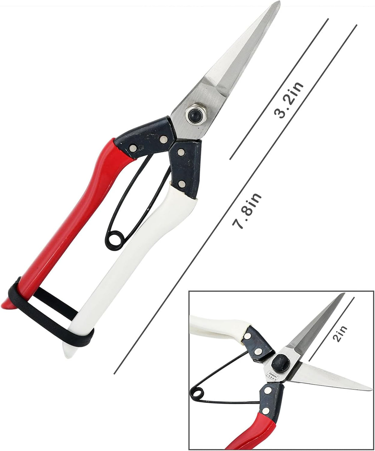 Double-Edge Garden Shears Micro-Tip Pruning Shears Extra Heavy Straight Garden Scissors Effortless