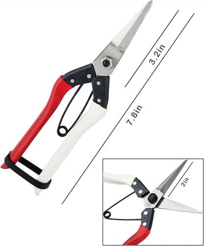 Double-Edge Garden Shears Micro-Tip Pruning Shears Extra Heavy Straight Garden Scissors Effortless