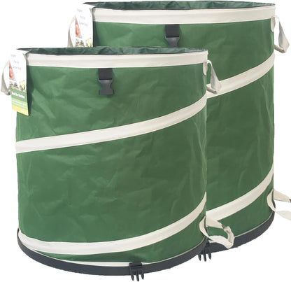 24 Gallon and 32 Gallon Collapsible Trash Can Solid Bottom for Garden Debris Bag,Yard Waste