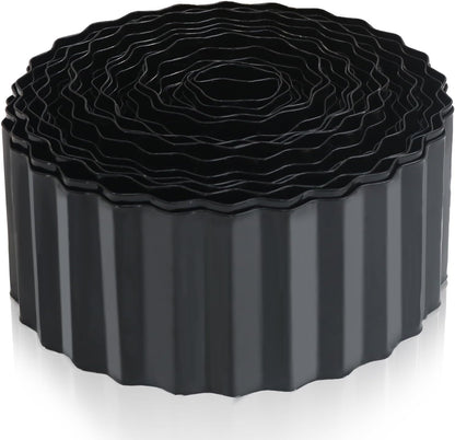 Metal Corrugated Garden Edging, 4" x 50Ft Landscape Edging for DIY Flower Beds, Flexible Bender