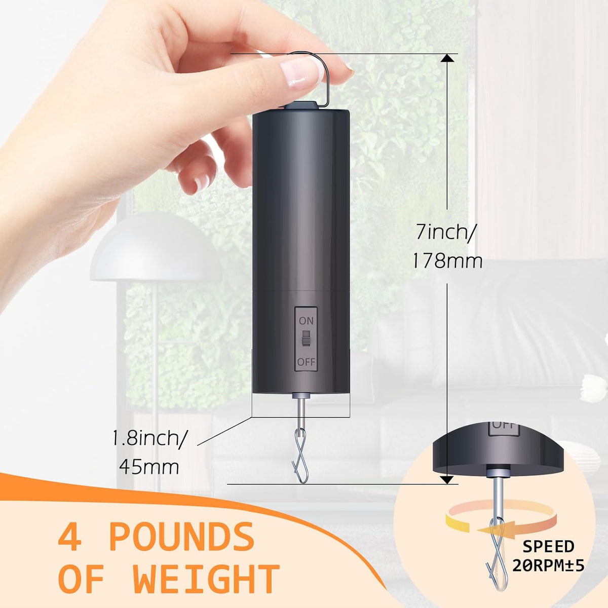 Disco Ball Motor Hanging Display Motor Multi-Purposes Rotating Mobile Wind Spinner Motor for Mirror