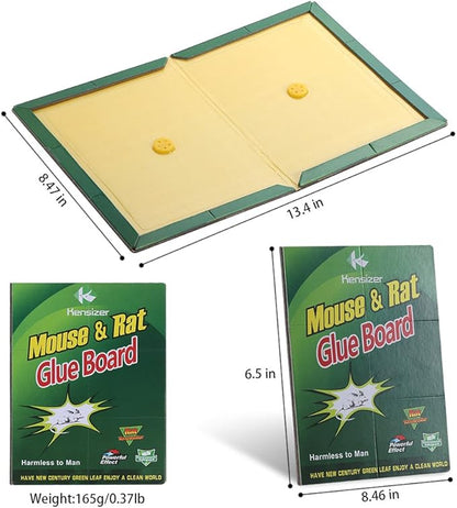 Kensizer 12-Pack Mouse Rat Glue Trap, Super Sticky Adhesive Glue Board Traps for Mice Rats Catches
