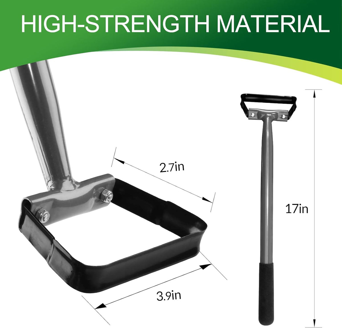 Walensee Hula Hoe Garden Tool, Weed Hoe,Stirrup Hoe with 14 Inch Scuffle Loop, Sharp Durable Metal