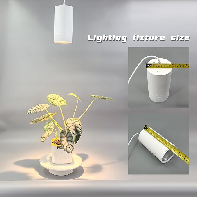 Hanging Plant Grow Light Full Spectrum Warm White Color with Timer Ceiling Decorative Grow Lamp for