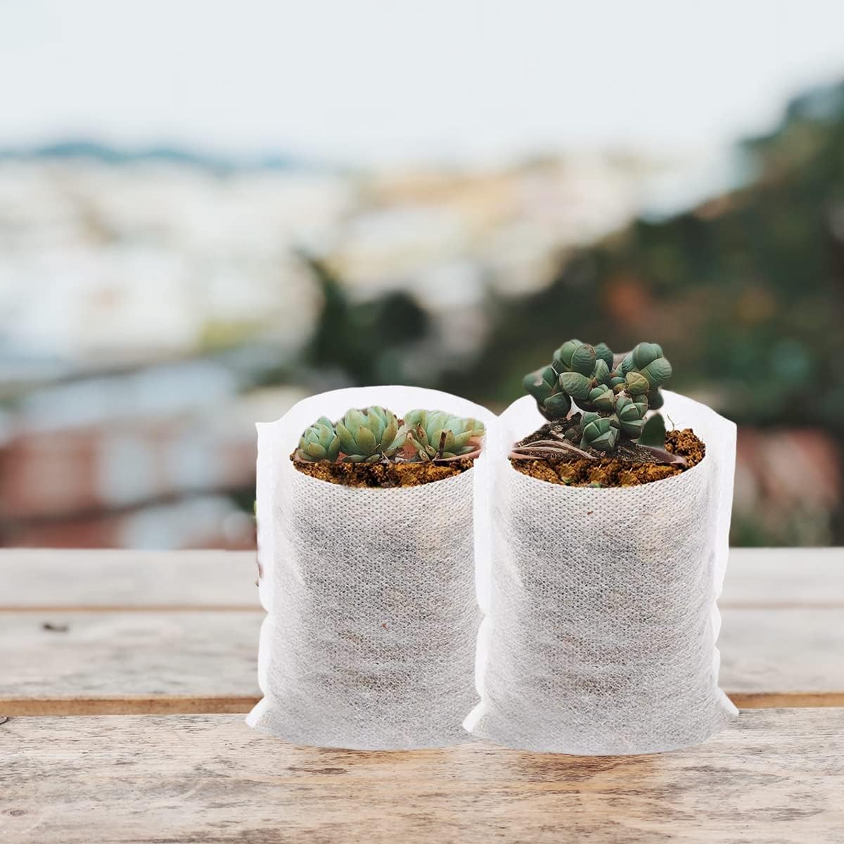 gardtree Small Plant Nursery Bags 3.1" * 3.9" 400PCS, Non-Woven Biodegradable Plant Grow Bags
