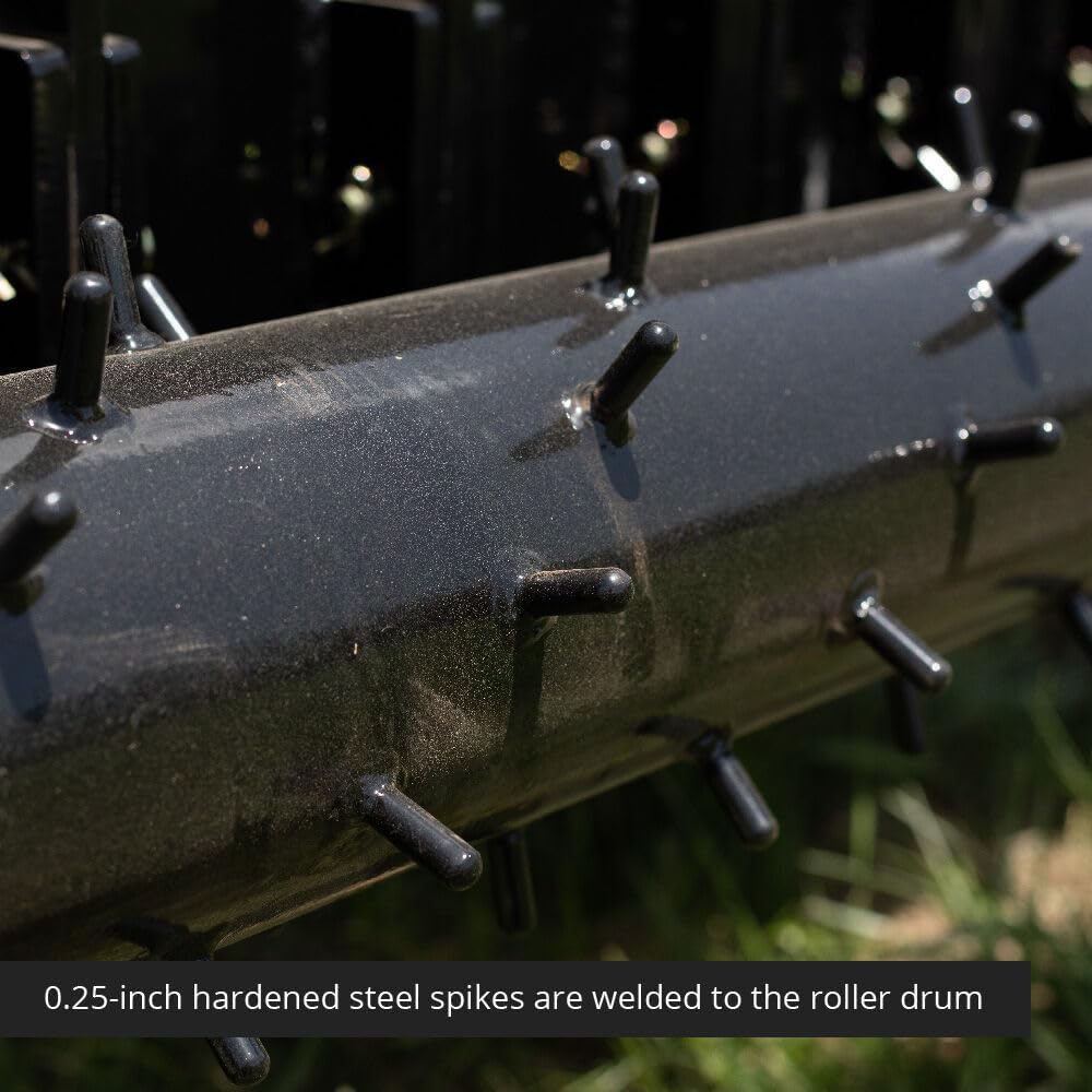 Titan Attachments 60in Soil Yard Pulverizer, Spiked Drum, Category 1 and 2, 3 Point, Quick Hitch
