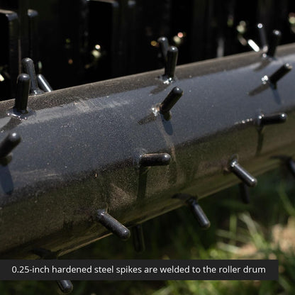 Titan Attachments 60in Soil Yard Pulverizer, Spiked Drum, Category 1 and 2, 3 Point, Quick Hitch