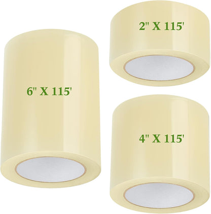 Frienda 3 Pack 2''x115'+4''x115'+6''x115' 6 Mil Greenhouse Plastic Repair Tape Waterproof and UV
