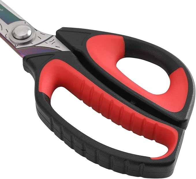 LIVINGO 10" Multipurpose Heavy Duty Scissors, Premium Titanium Coating Forged Stainless Steel Tool