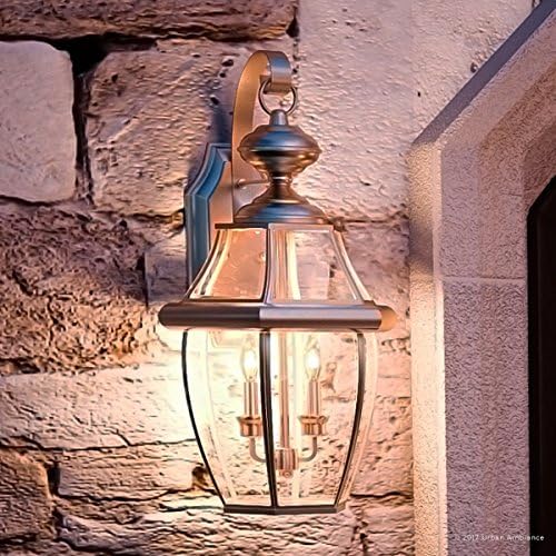 Urban Ambiance Luxury Colonial Outdoor Wall Light, Large Size: 20" H x 10.5" W, with Tudor Style