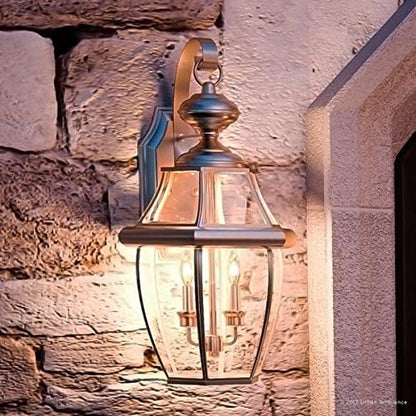 Urban Ambiance Luxury Colonial Outdoor Wall Light, Large Size: 20" H x 10.5" W, with Tudor Style
