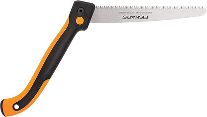 Fiskars Hand Saw, Folding Saw with Dual Position Locking Saw Blade for Overhand Cuts and Under Cuts