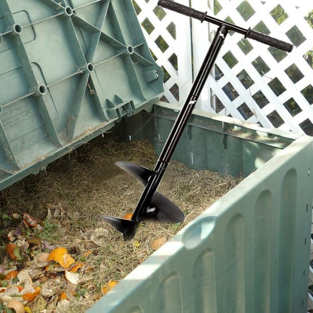 Compost Turner Aerator,Compost Stirrer Tool for Outdoor Composting Manual Compost Bin Aerator