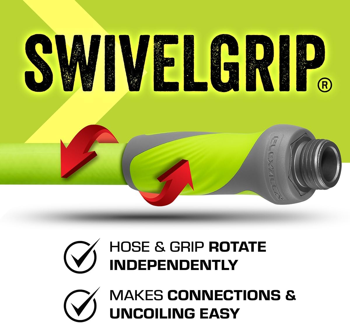 Flexzilla Garden Lead-in Hose with SwivelGrip, 5/8 in. x 3 ft., Lightweight All-Weather Water Hose
