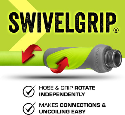 Flexzilla Garden Lead-in Hose with SwivelGrip, 5/8 in. x 3 ft., Lightweight All-Weather Water Hose