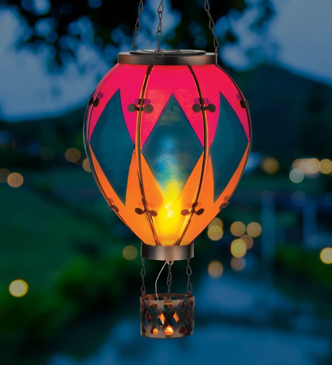 Regal Art & Gift Hot Air Balloon Solar Lantern – Hanging Solar-Powered LED Lights, Waterproof