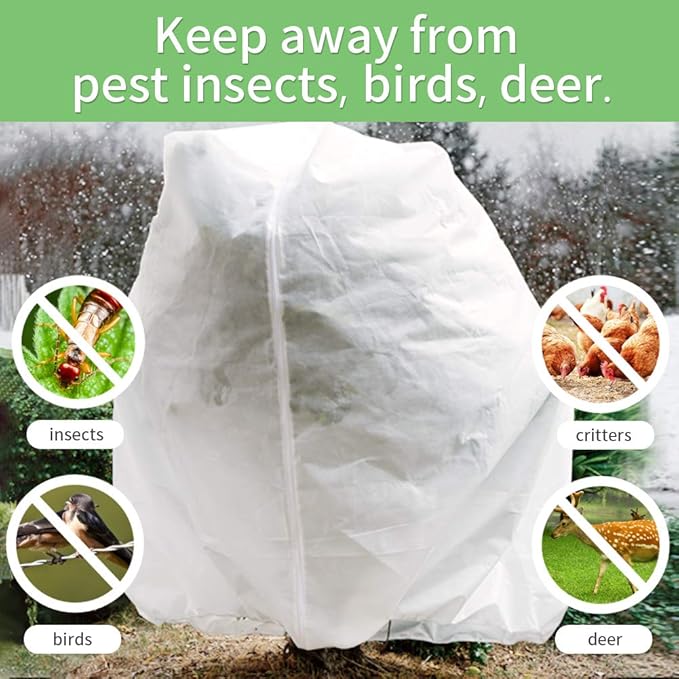 REMIAWY Plant Covers Freeze Protection Frost Blanket for Plants Tree Blanket Cover Shrub Covers