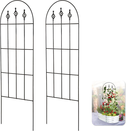 Idzo Decorative Metal Trellis for Climbing Plants Outdoor, Anti-Corrosion Powder Coated Garden