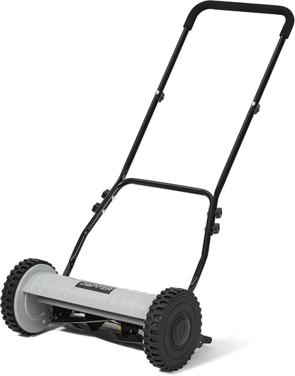 16" Push Reel Lawn Mower – Manual 5-Blade Hand Mower with Adjustable 3-Position Cutting Height