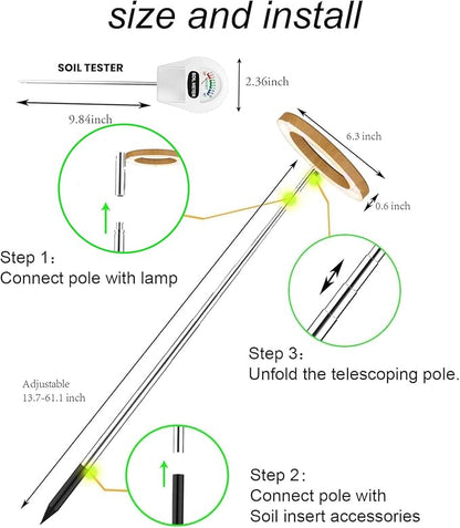 Plant Grow Light,yadoker LED Growing Light Full Spectrum for Indoor Plants, Paired with a Soil