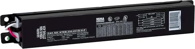 OHLECTRIC Replacement for Keystone KTEB-332-UV-IS-H-P 3 Lamp T8 Electronic Fluorescent Ballast with