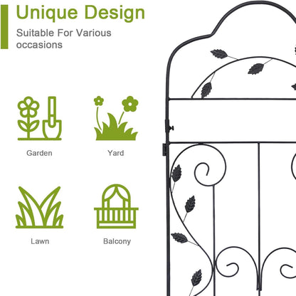 hogardeck 4 Packs 60 * 18 inch Metal Garden Trellis for Climbing Plants Outdoor,Heavy Duty,Black