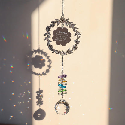 Gifts for Mom, I Love You Sun Catcher for Mother Birthday, Mother's Day Crystal Suncatcher for