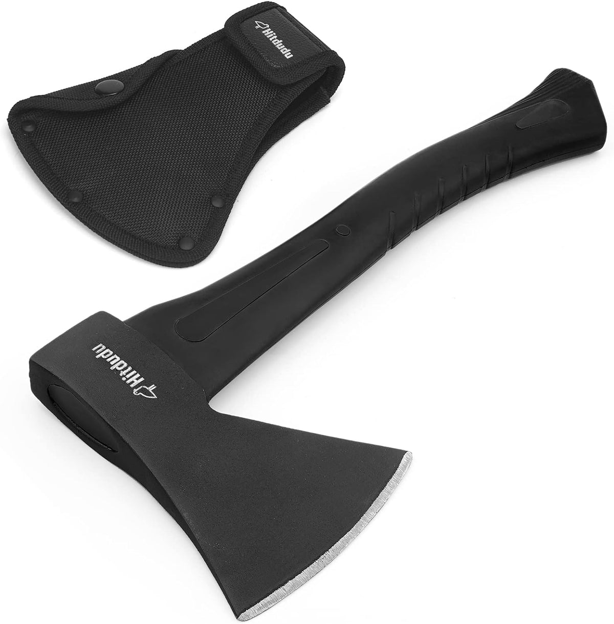 Camping Hatchet, 14" Camping Axe Throwing Axe for Outdoor Wood Splitting and Kindling, Forged