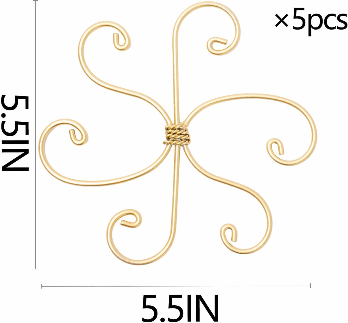 5PCS Monstera Plant Stem Support Stakes - 5.5 * 5.5IN Metal Supports for Monstera and Fishbone