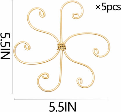 5PCS Monstera Plant Stem Support Stakes - 5.5 * 5.5IN Metal Supports for Monstera and Fishbone