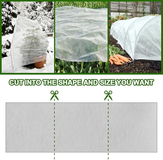 Plant Covers Freeze Protection 6.5 x 16.4 FT 1.2oz/yd² Frost Blankets for Outdoor Plants, Winter
