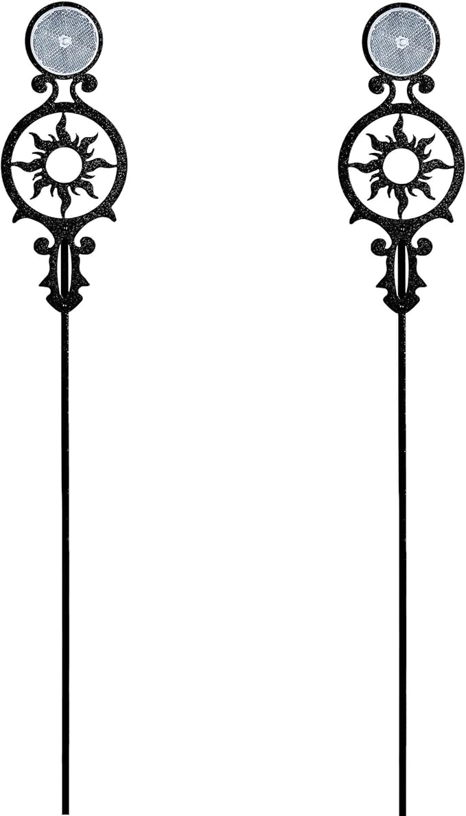 Touch of Class Pathways Reflective Driveway Marker Stake Set of Two for Outdoor Use | Radiating Sun