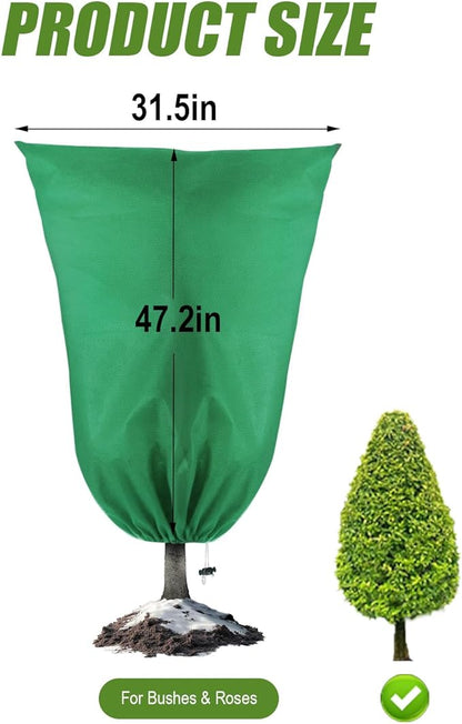 5Pcs Plant Frost Protection Covers 31.5x47.2 Inches – Reusable Breathable Freeze Blankets with