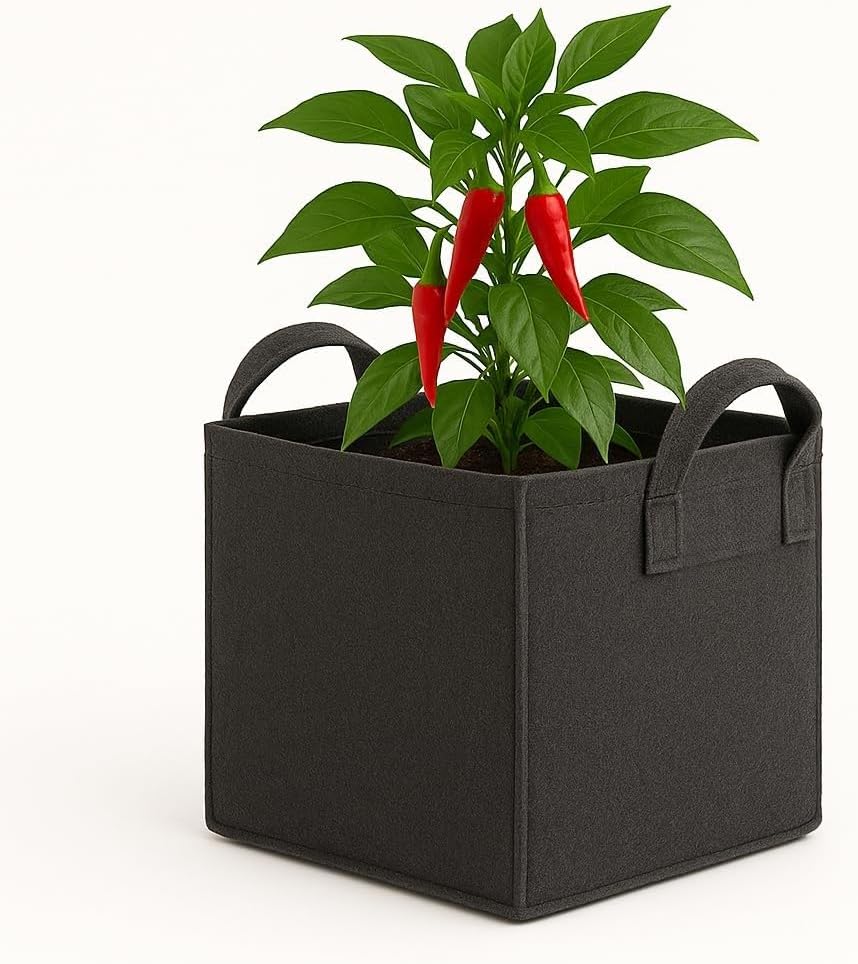 Square Geo Fabric Grow Bag 400 GSM Durable Breathable UV Resistant Reusable Plant Container for