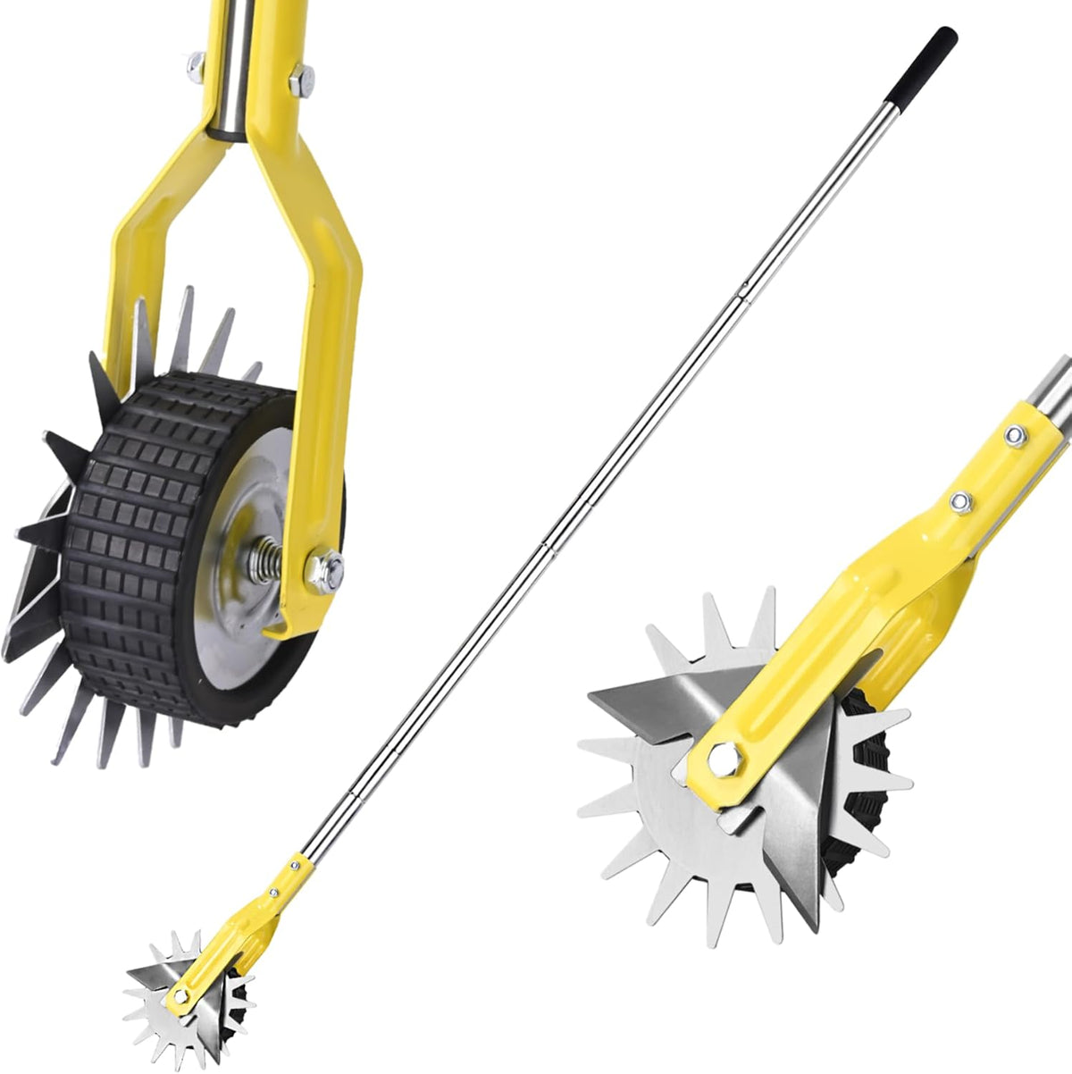 Wheel Rotary Edger, Adjustable Length Lawn Edger, Stainless Steel Edger Lawn Tool, Lawn Tool for