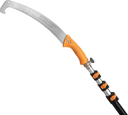 48-144" Telescoping Pole with Tree Pruner Extendable for Tree Trimming // Manual Pole Saws for Tree