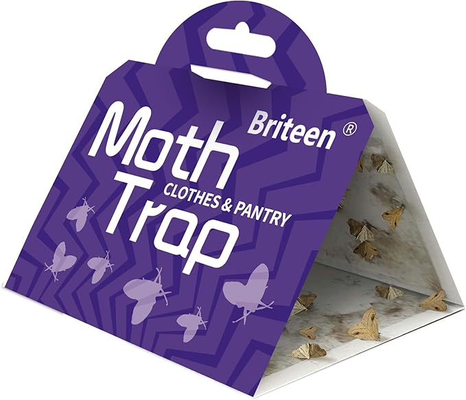 Pantry Moth Traps 10-Pack Safe and Effective for Food and Clothing- Glue Traps with Pheromones for