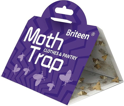 Pantry Moth Traps 10-Pack Safe and Effective for Food and Clothing- Glue Traps with Pheromones for
