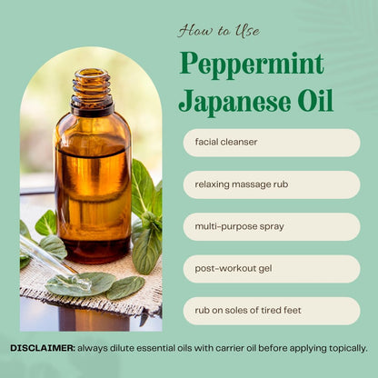 GreenHealth Japanese Peppermint Essential Oil - 128 fl oz (1 Gallon) - 100% Pure & Natural Mentha