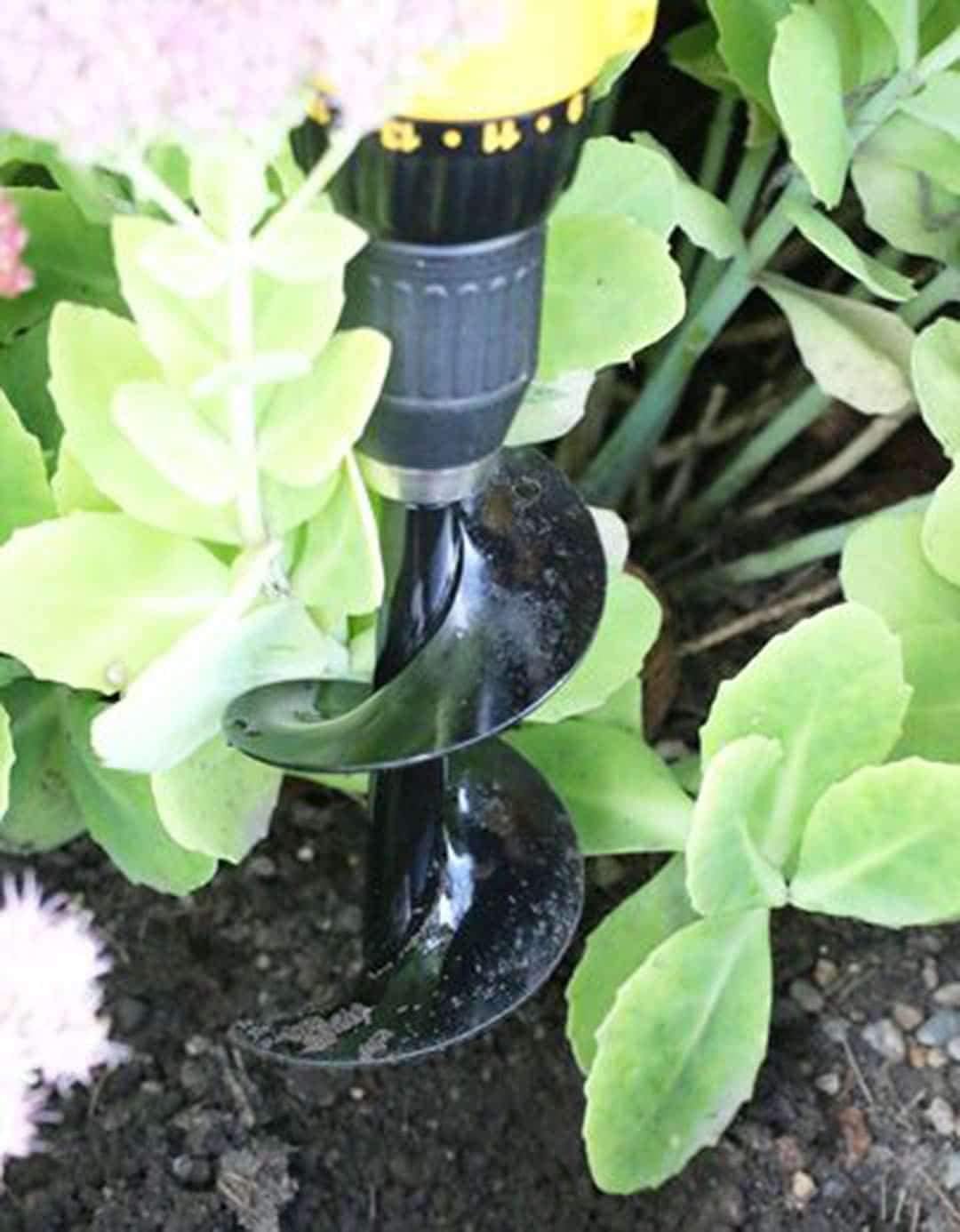 ERYTLLY Bulb Planter, Auger Spiral, Garden Planter Tool 3 x 7 inch,Rapid Umbrella Hole Digger for