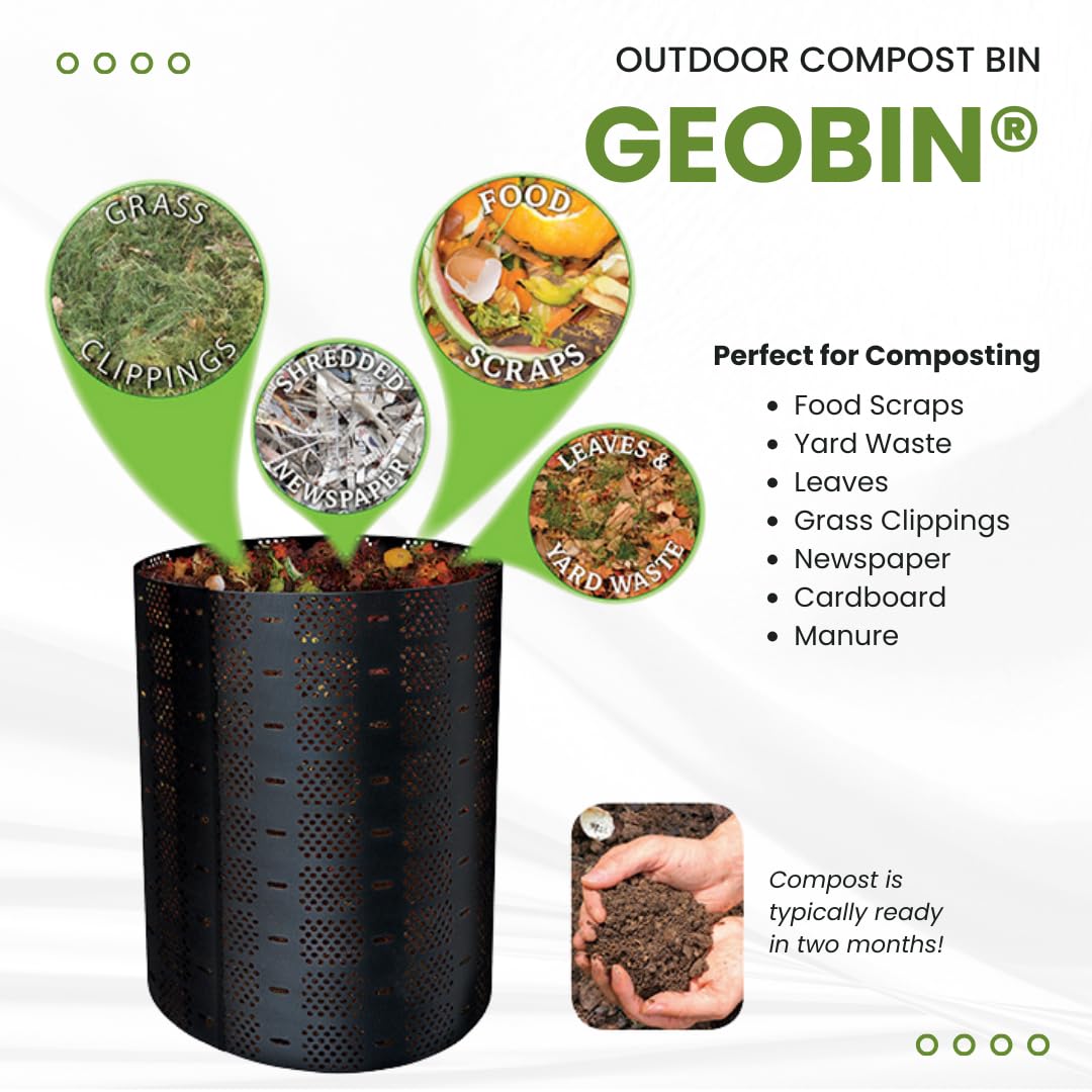 Geobin Compost Bin - 246 Gallon, Expandable, Easy Assembly, Made in the USA, Outdoor & Backyard