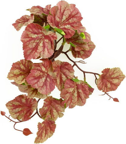 Reptile Plants for Terrarium, Amphibian Habitat Decor Artificial Hanging Plants with Suction Cup