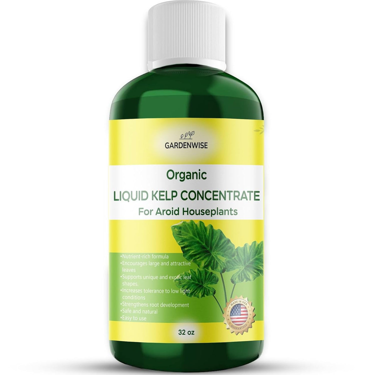 Organic Premium Seaweed Fertilizer - Liquid Kelp Plant Food for Aroid Houseplants: Monstera