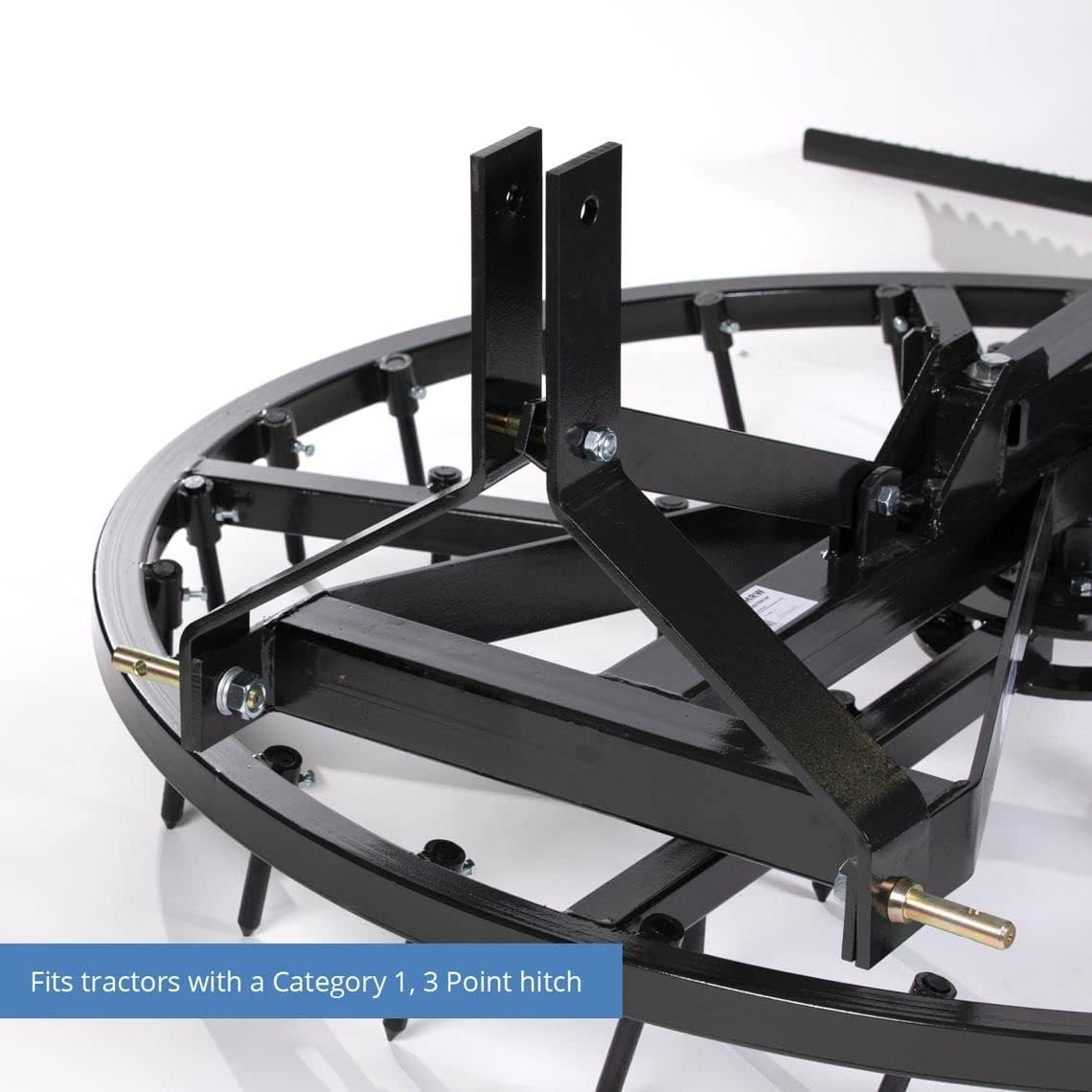 Titan Attachments Arena Spin Harrow Groomer 72" Cat 1 3 Point Quick Hitch HD (Add Optional Rake